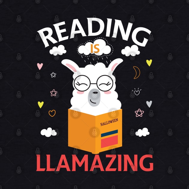 Reading Is Llamazing Gift Reading Llama Lovers Gift by mommyshirts